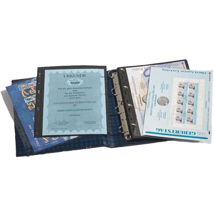 GRANDE CLASSIC Ring Binder with Slipcase | Coin and Banknote Album | Up to 60 Sheet Capacity | 4 Color Options