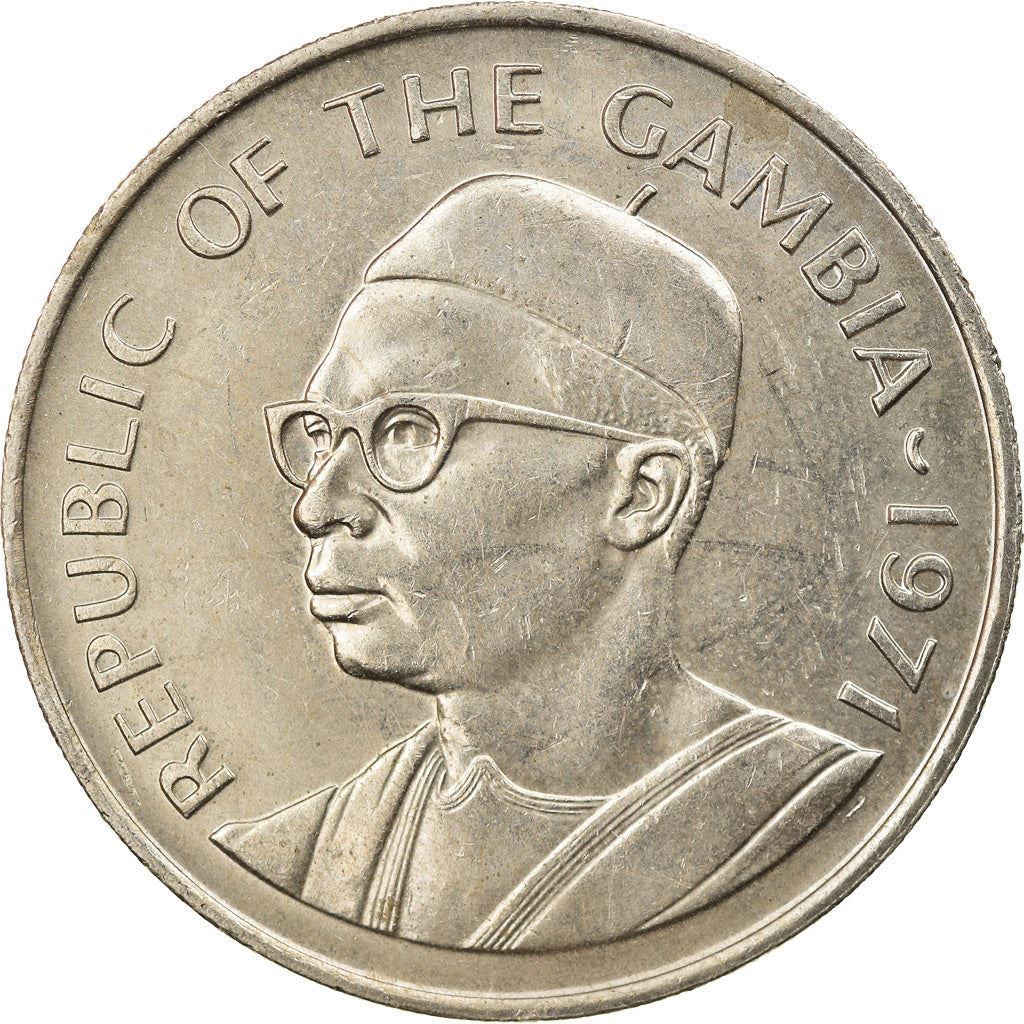 The Gambia | 50 Bututs Coin | African ox | Km:12 | 1971