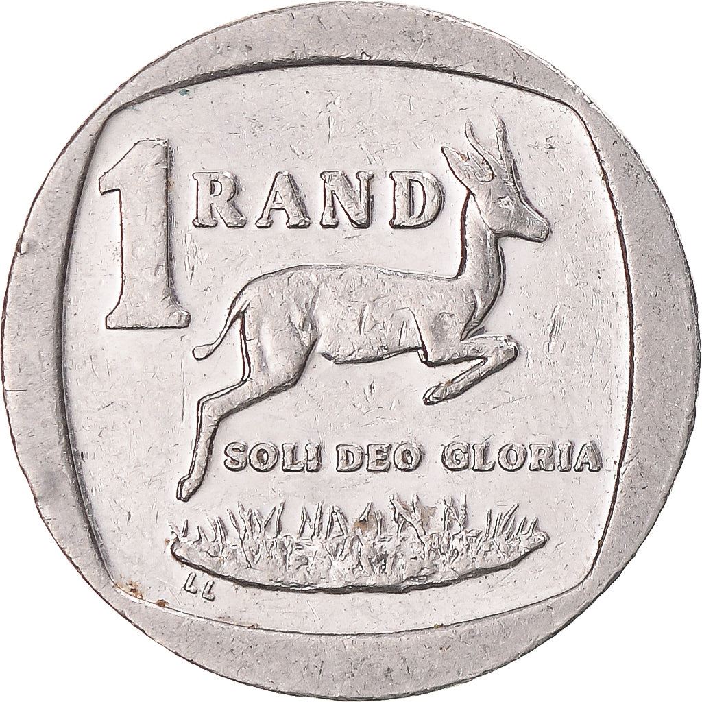 South Africa | 1 Rand Coin | Animals | Springbok | Antelope | Km:272.1 | 2014