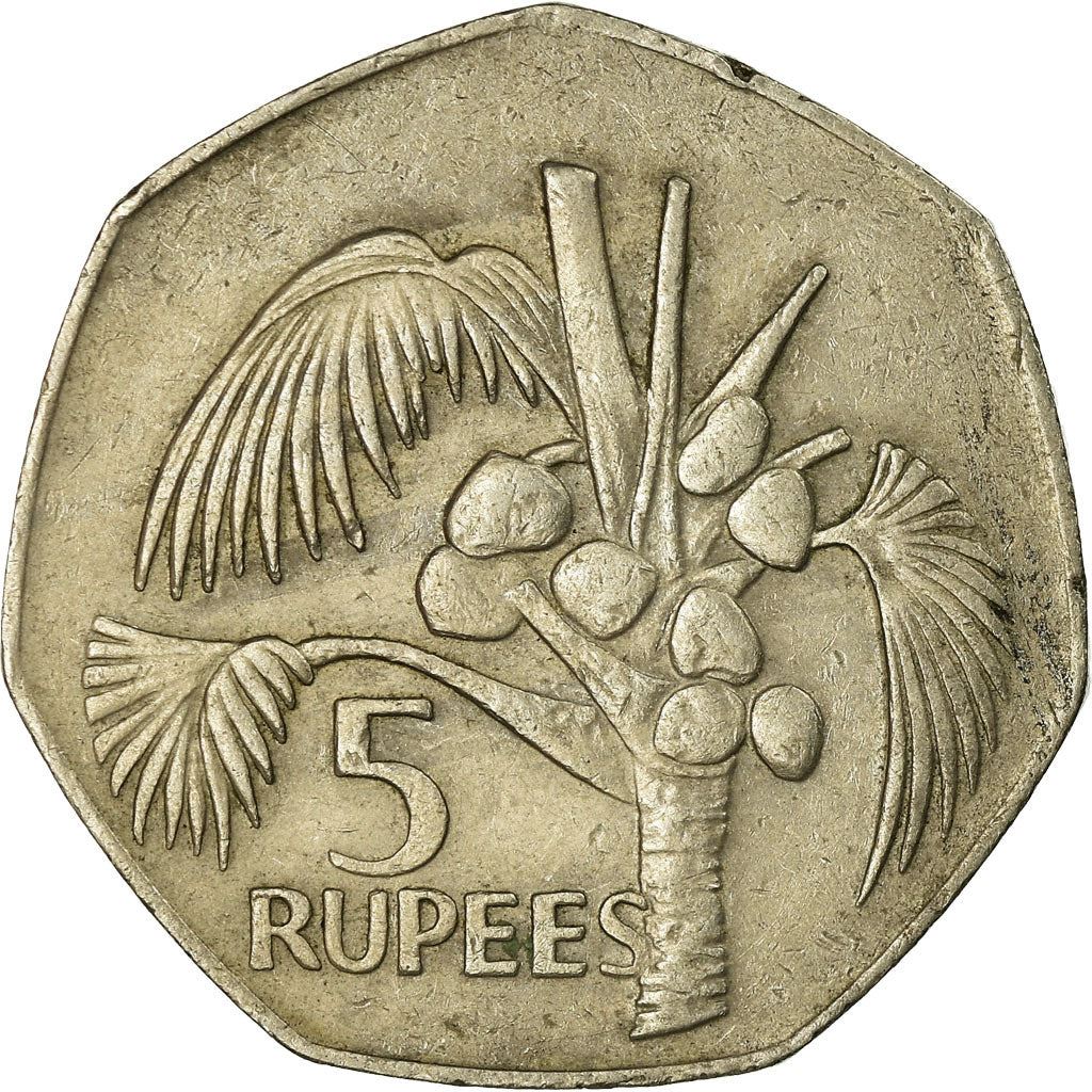 Seychelles | 5 Rupees Coin | Palm tree | Km:36 | 1977