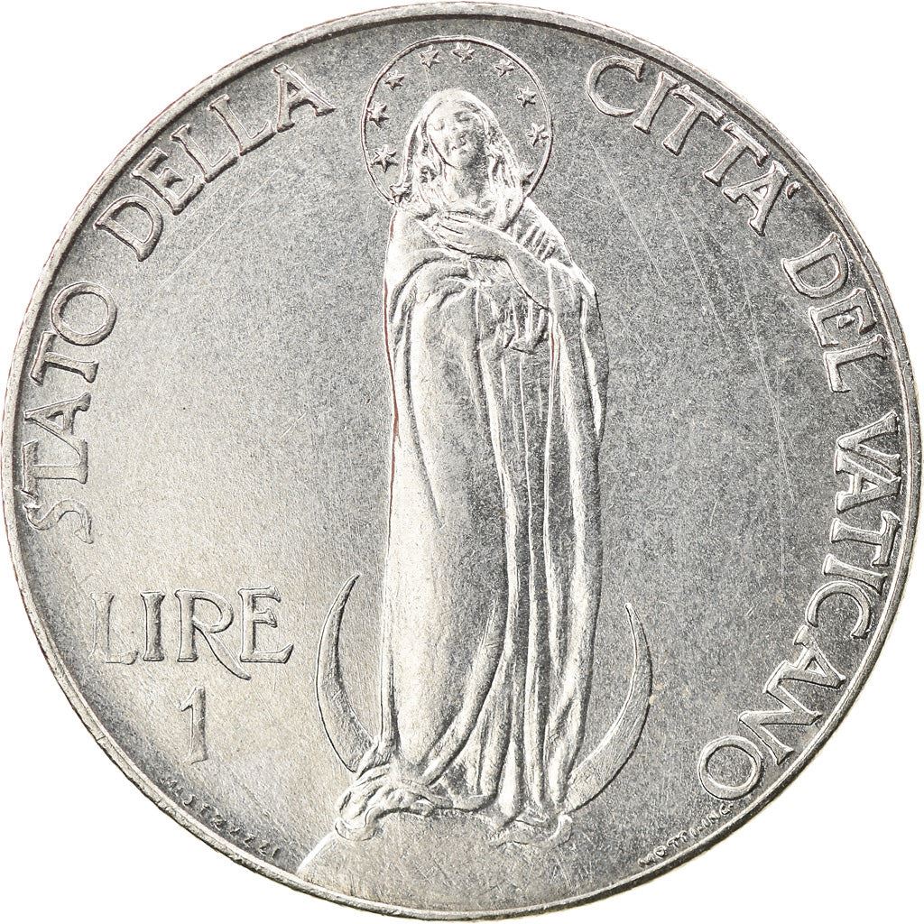 Vatican City | 1 Lira Coin | Virgin Mary | Km:26A | 1940 - 1941