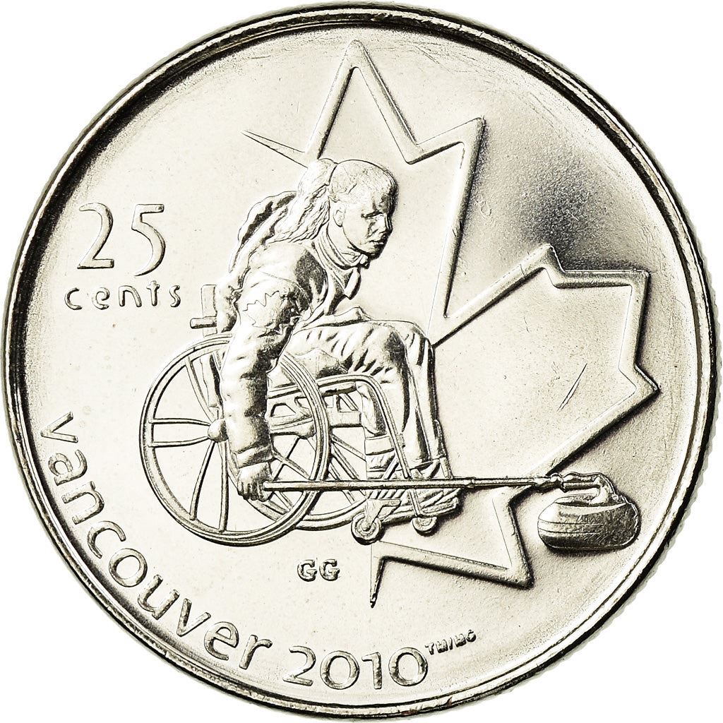 Canada | 25 Cents Coin | Nickel plated steel | Wheelchair Curling | KM:684 | 2007