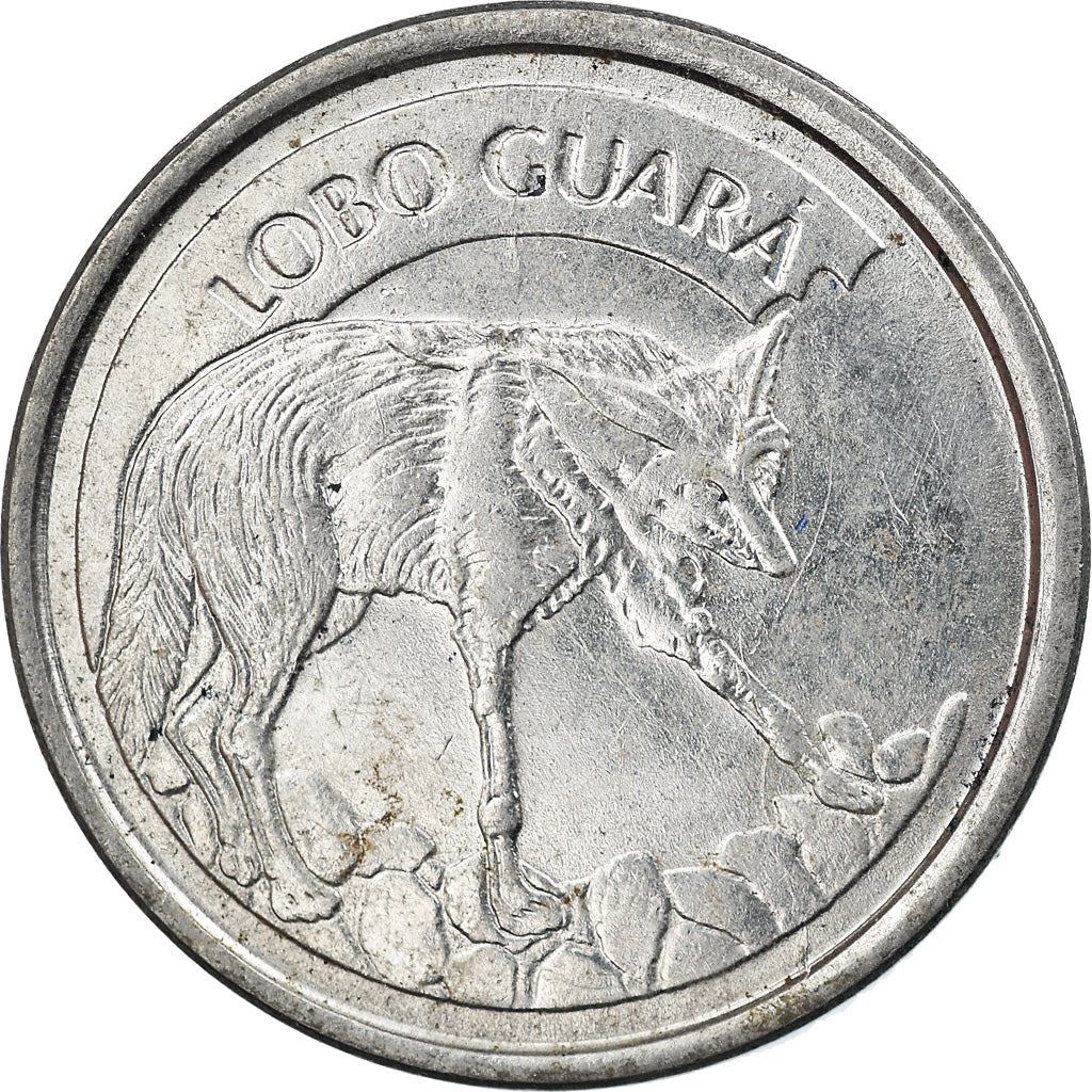 Brazil | 100 Cruzeiros Reais Coin | Maned wolf | Km:630 | 1993 - 1994