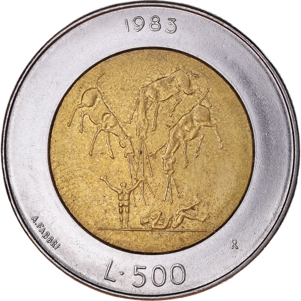 San Marino | 500 Lire Coin | Threats of nuclear war | Km:153 | 1983