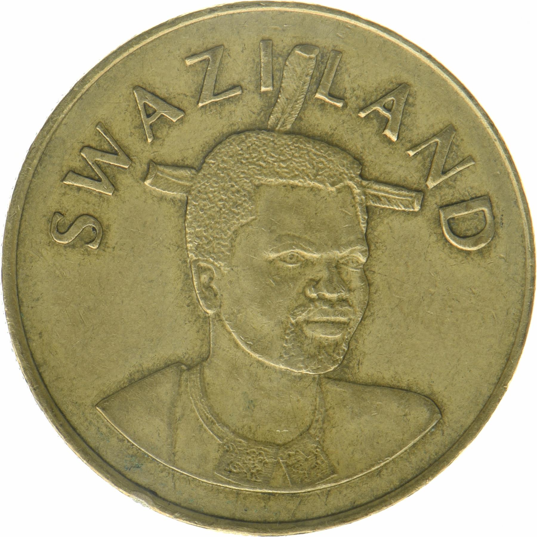 Eswatini 5 Emalangeni Mønt | Kong Mswati III | KM55 | 2008