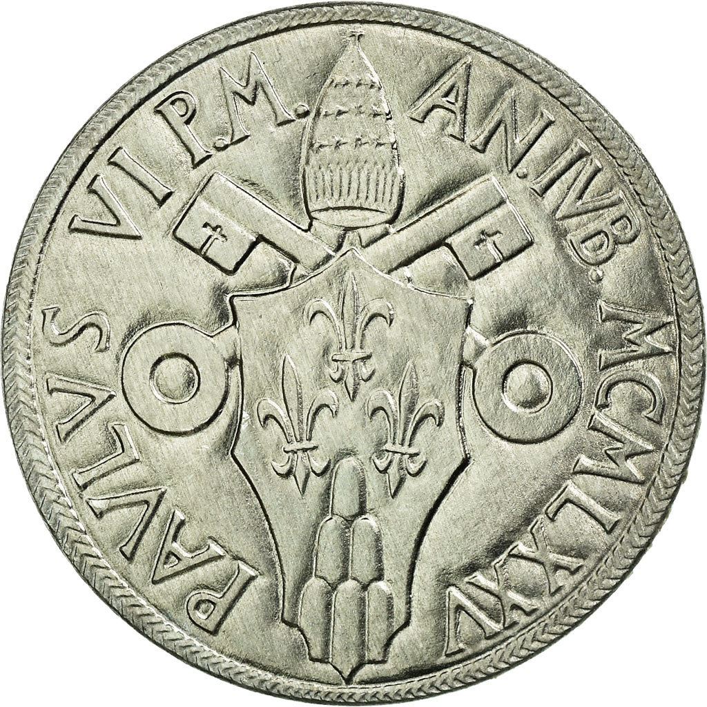 Vatican City | 10 Lire Coin | Noah's Ark | Km:127 | 1975
