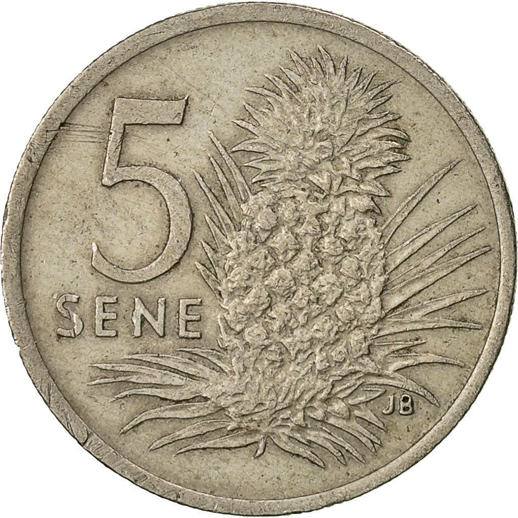 Samoa | 5 Sene Coin | Malietoa Tanumafili II | Pineapple | Km:14 | 1974 - 2000