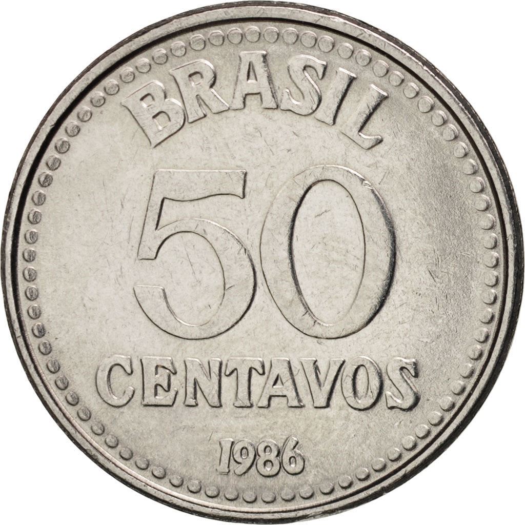 Brazil | 50 Centavos Coin | Star | Km:604 | 1986 - 1988