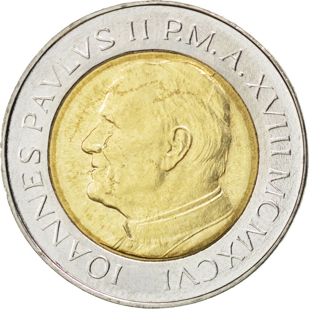 Watykan | Moneta 500 lirów | Jan Paweł II | Km:277 | 1996