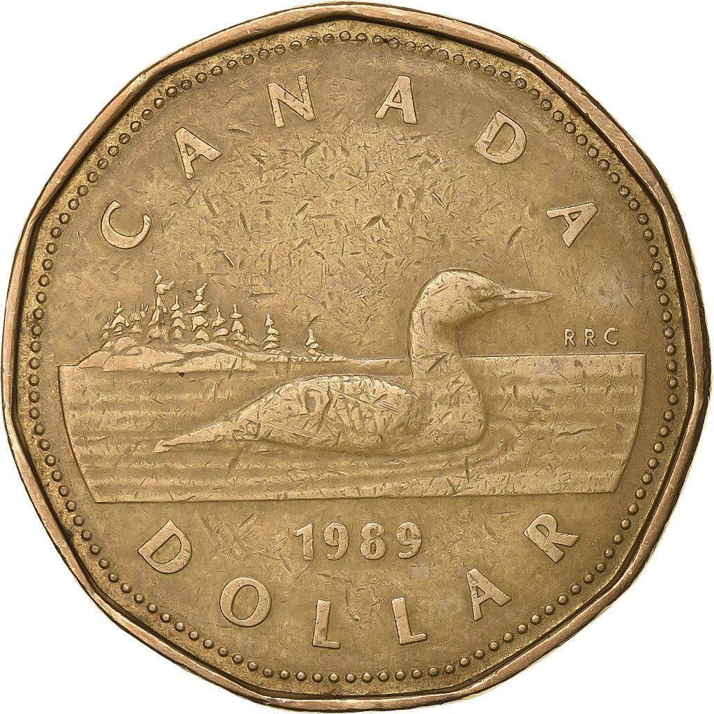 Canada | 1 Dollar Coin | Bronze plated nickel | 2nd portrait | KM:157 | 1987-1989