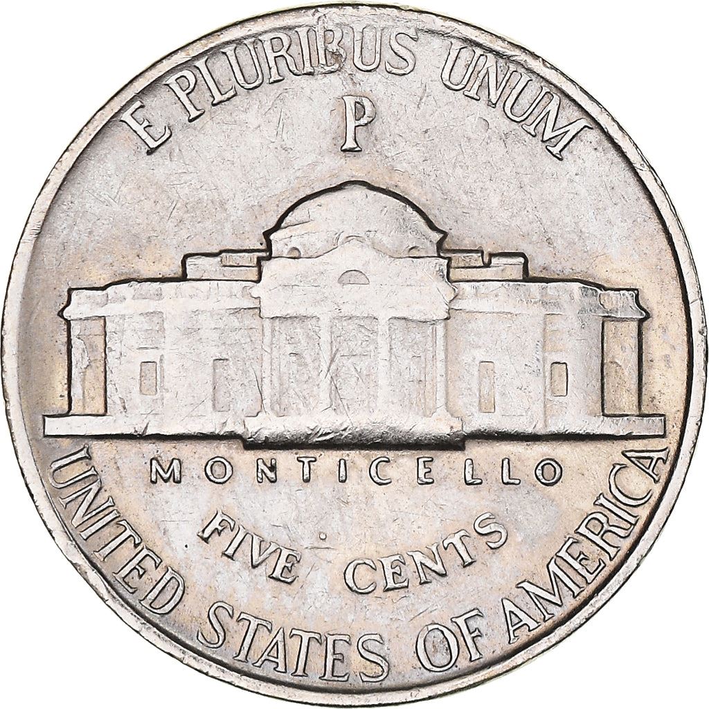 USA | 5 cent mynt | Thomas Jefferson | Monticello | KM192a | 1942 - 1945