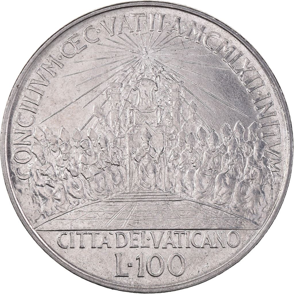 Vatican City | 100 Lire Coin | Second Vatican Council | Km:73 | 1962