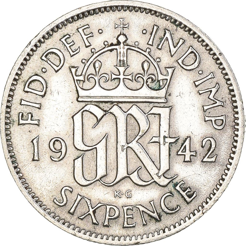 United Kingdom | 6 Pence Coin | George VI | KM:852 | 1937 - 1946