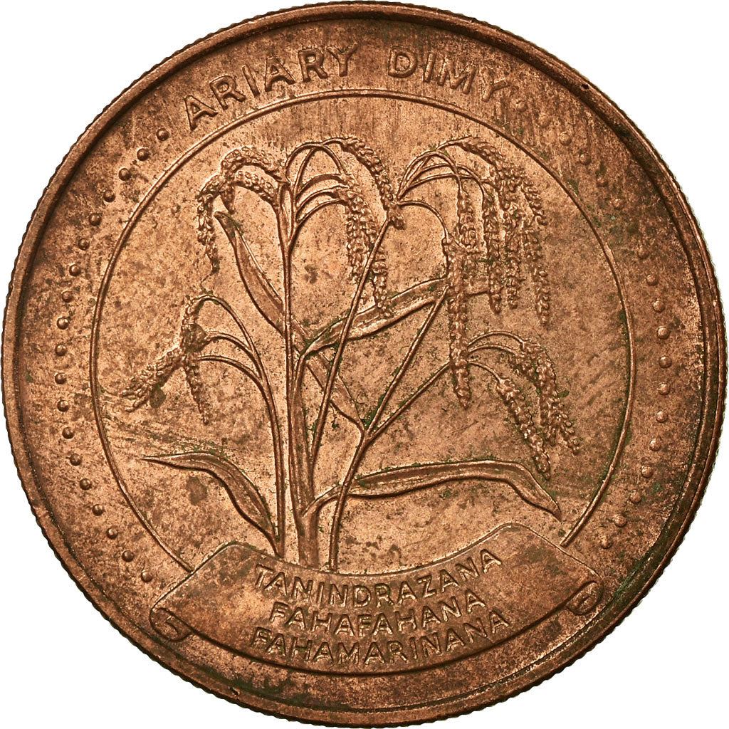 Madagascar | 5 Ariary Coin | Star | Rice | Km:23 | 1994 - 1996