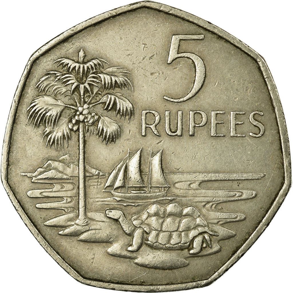 Seychelles | 5 Rupees Coin | Elizabeth II | Km:19 | 1972