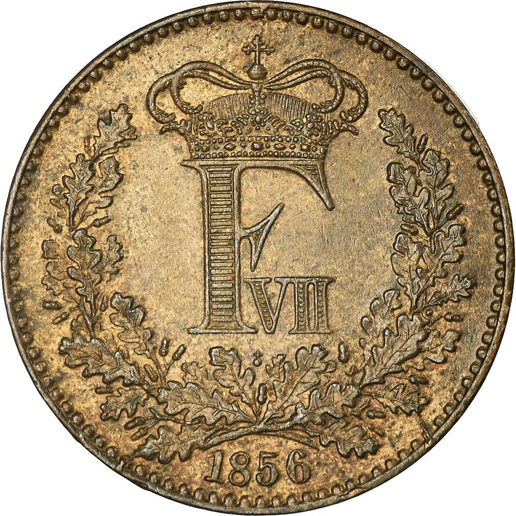 Denmark | 1 Skilling Rigsmont Coin | Bronze | KM:763 | 1856-1863