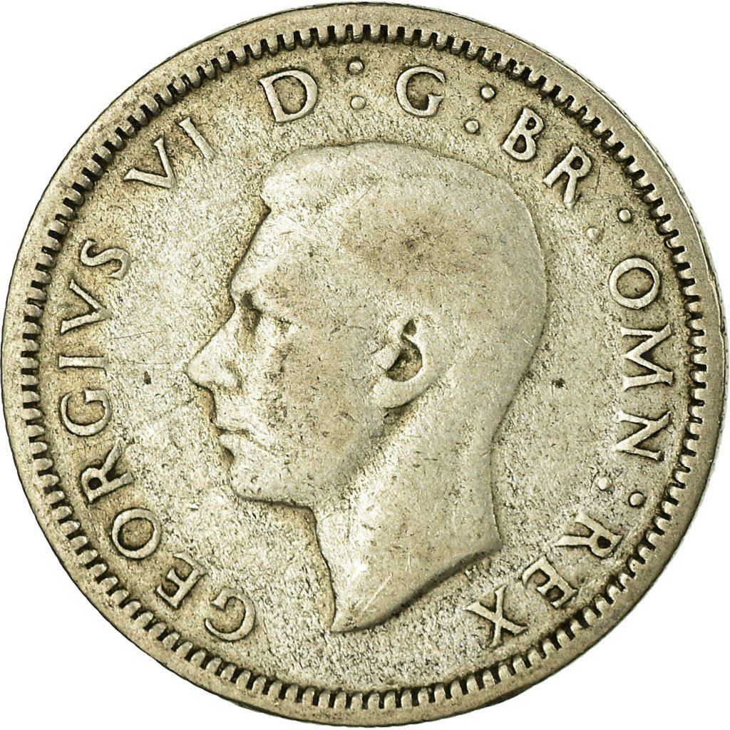 United Kingdom | 6 Pence Coin | George VI | KM:852 | 1937 - 1946