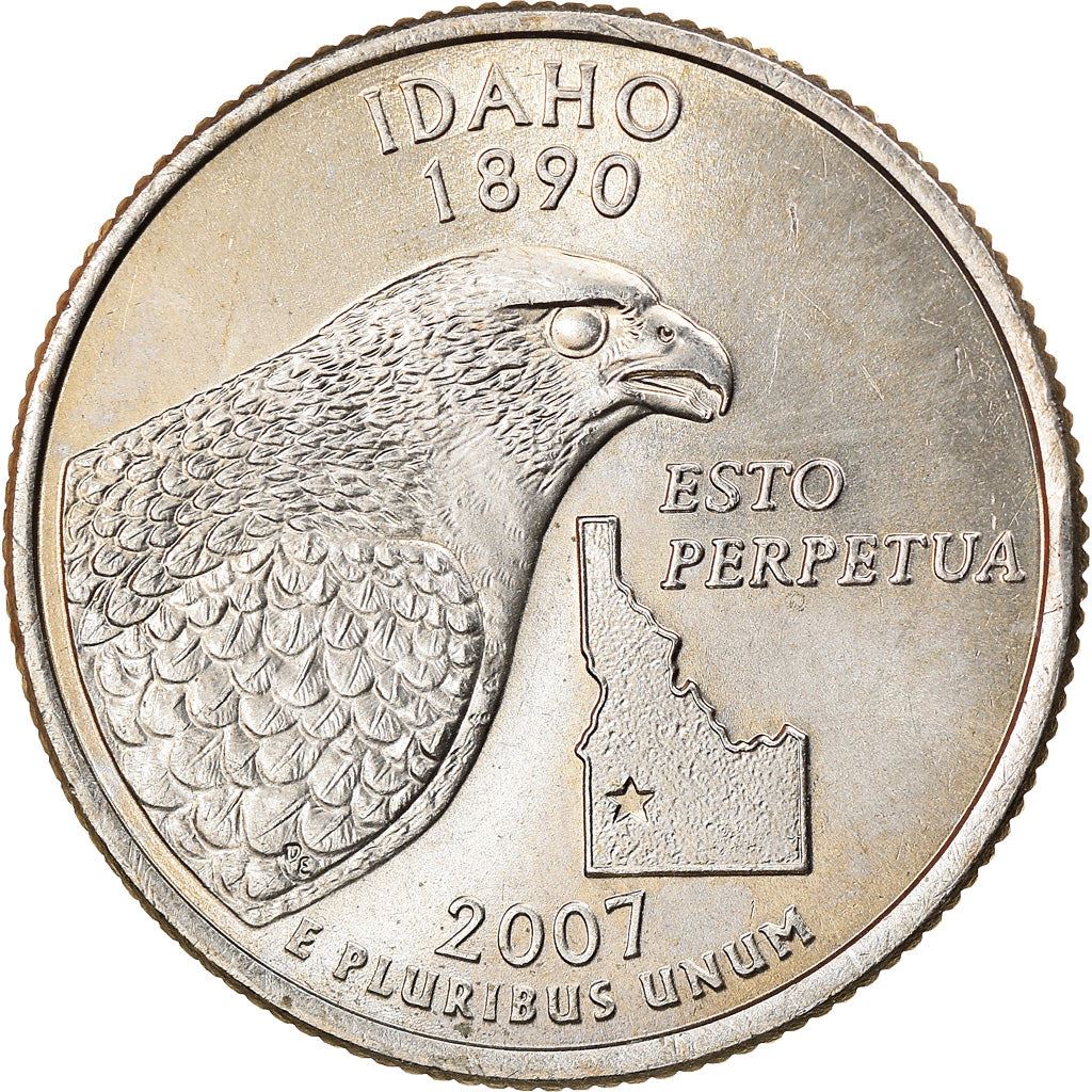 United States | 1/4 Dollar Coin | Idaho | Km:398 | 2007