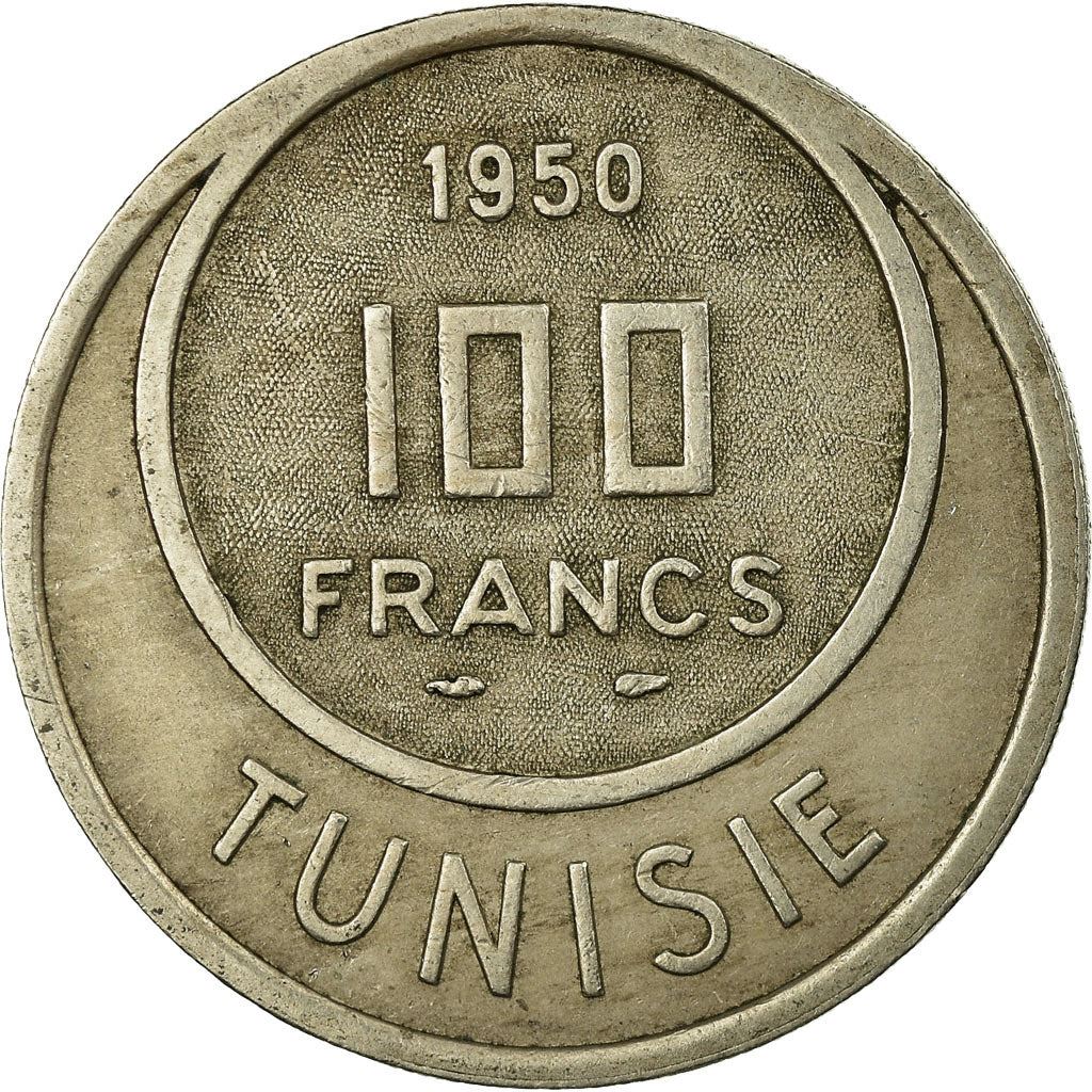 Tunisia 100 Francs Coin | Muhammad VIII | KM276 | 1950 - 1957