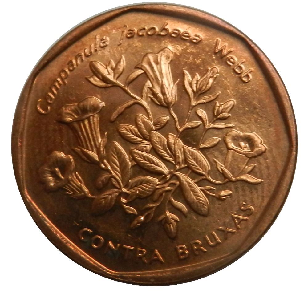 Cape Verde 5 Escudos Coin | Contra Bruxas Flower | KM31 | 1994