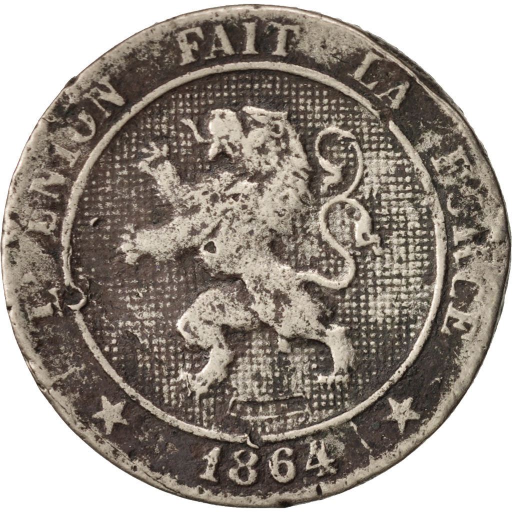 Belgique | Pièce de 5 centimes | Léopold Ier | Cuivre-nickel | KM : 21 | 1861-1864
