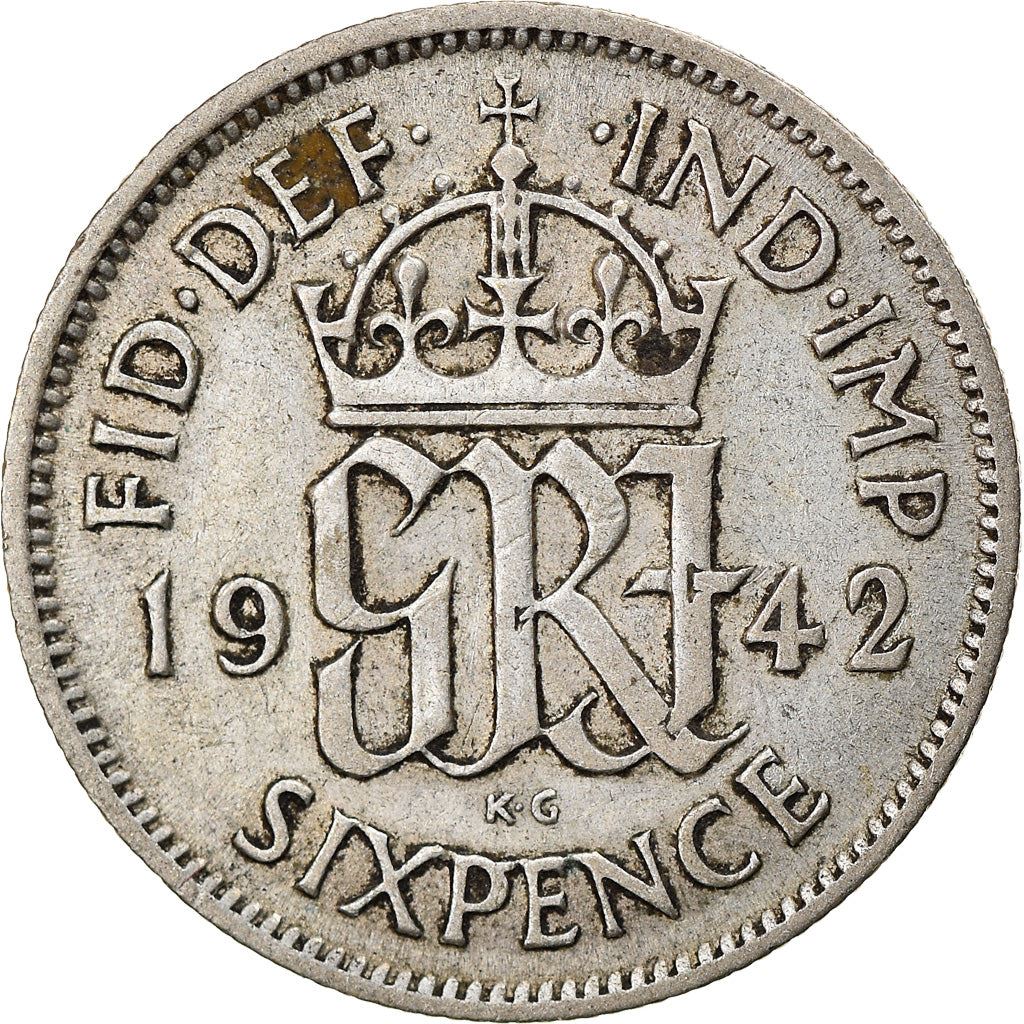 United Kingdom | 6 Pence Coin | George VI | KM:852 | 1937 - 1946