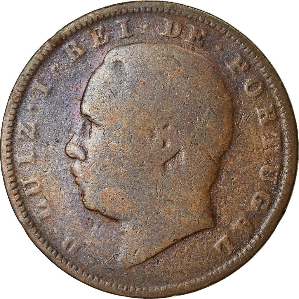 Portugal | 10 Reis Münze | Luíz I | Km:526 | 1882 - 1886