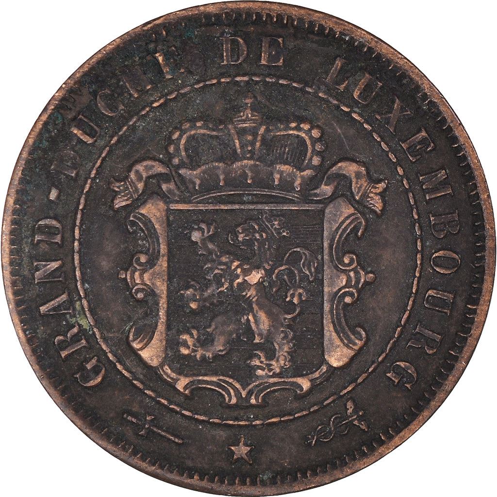 Luxembourg Coin Luxembourger 2.5 Centimes Coin | Willem III | Adolphe | Guillaume IV | KM21 | 1854 - 1908