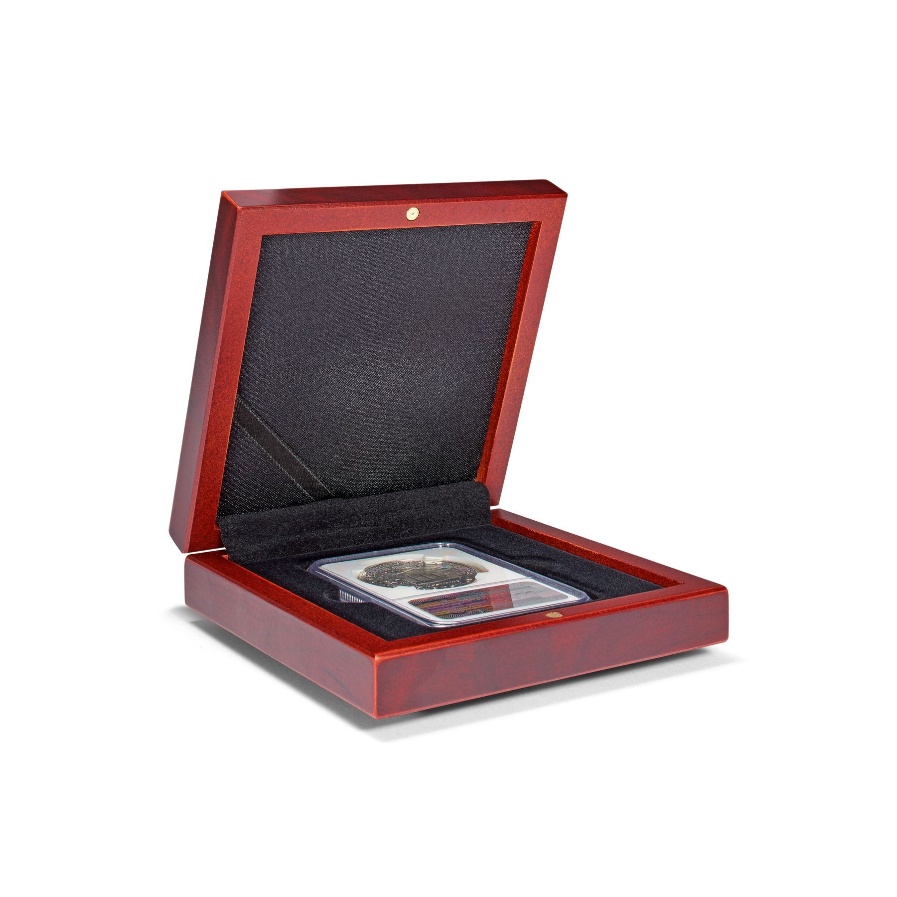VOLTERRA Small Coin Box | Box for Presenting Coins in Square or Slab Capsules | 1 to 6 Compartments