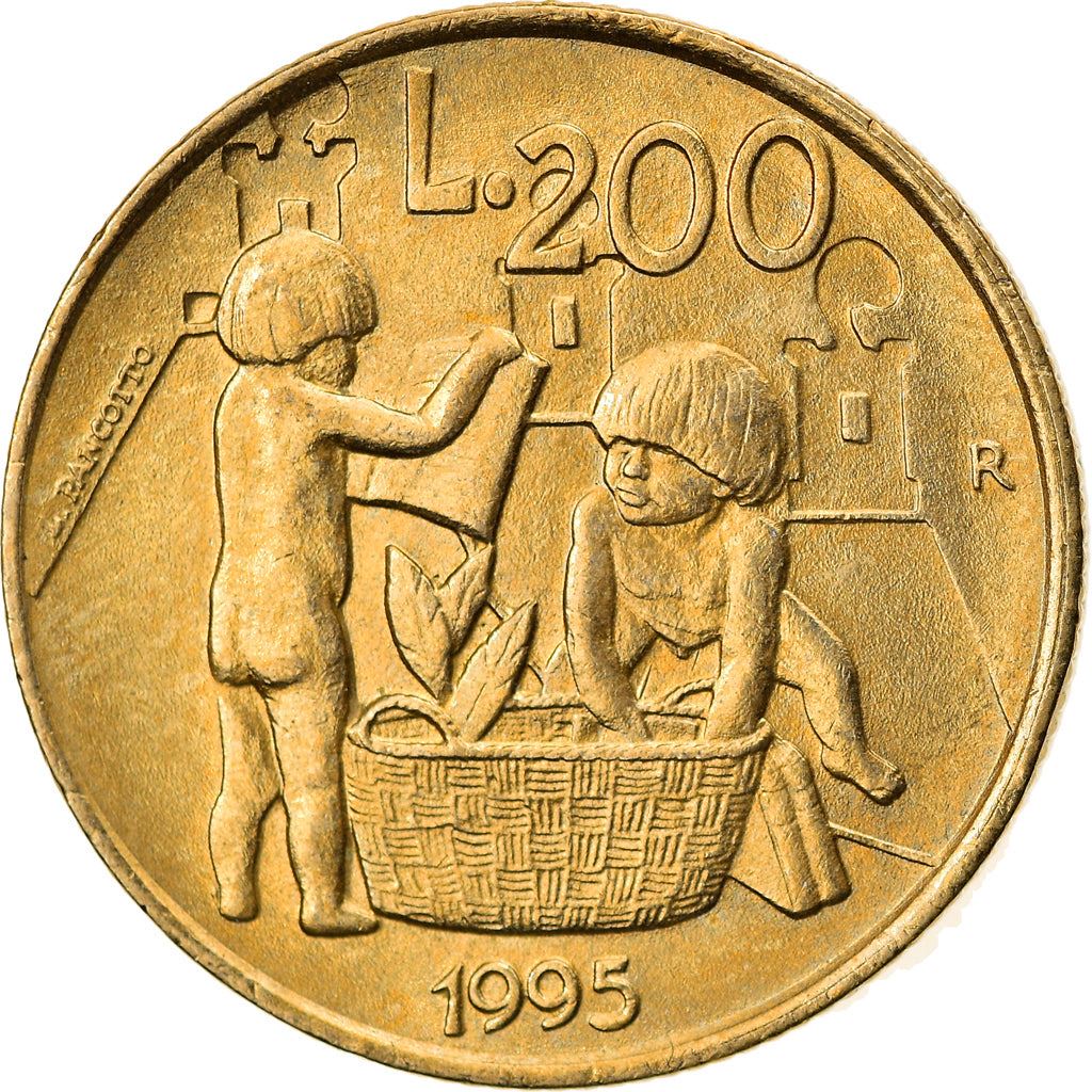 San Marino | 200 Lire Coin | Children | Km:329 | 1995