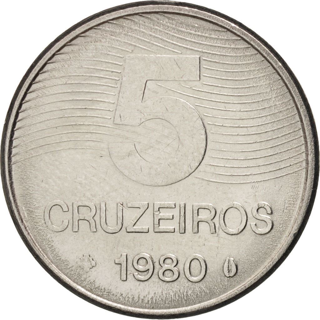 Brazil | 5 Cruzeiros Coin | Coffee plant | Km:591 | 1980 - 1984