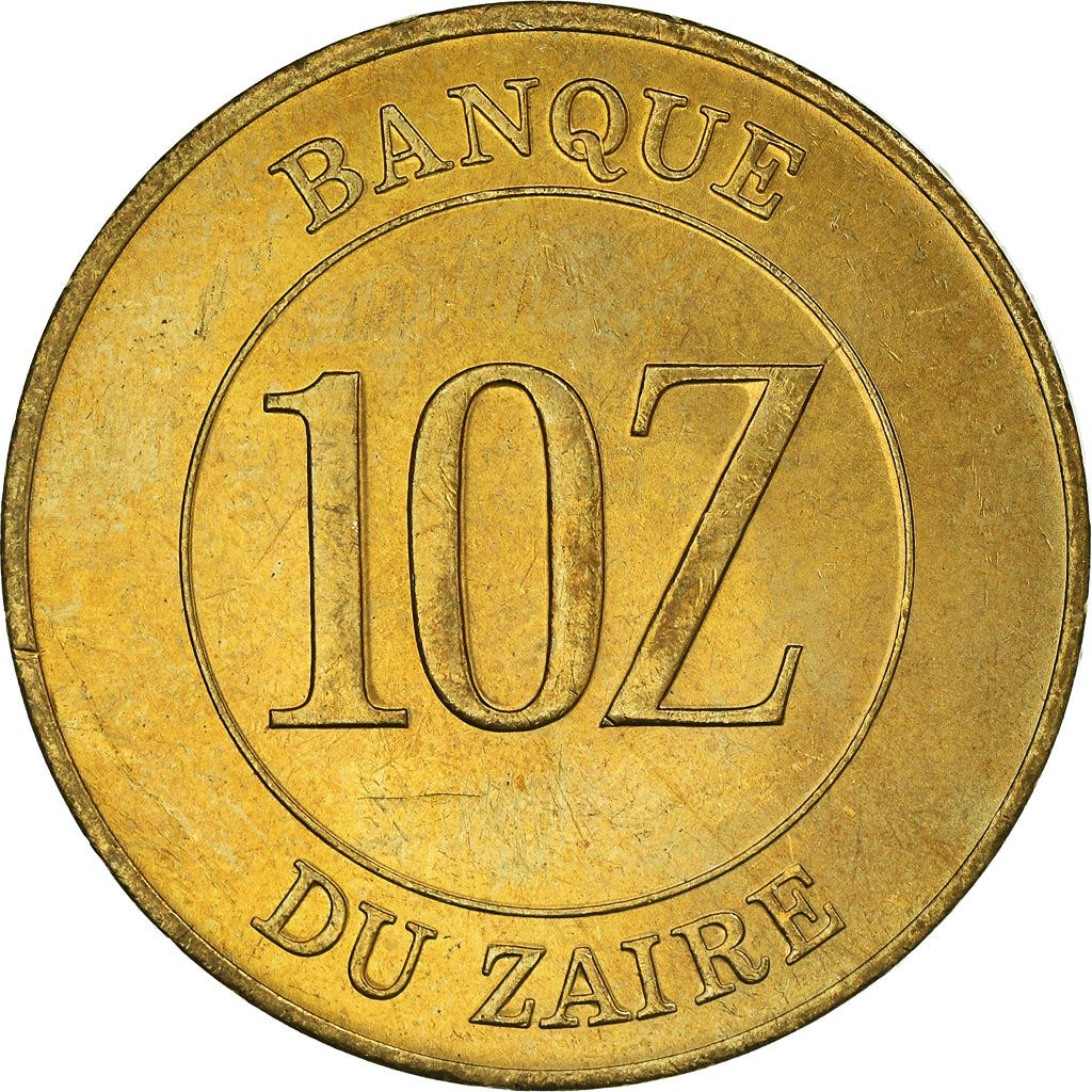 Zaire | 10 Zaires Coin | Mobutu Sese Seko | Km:19 | 1988