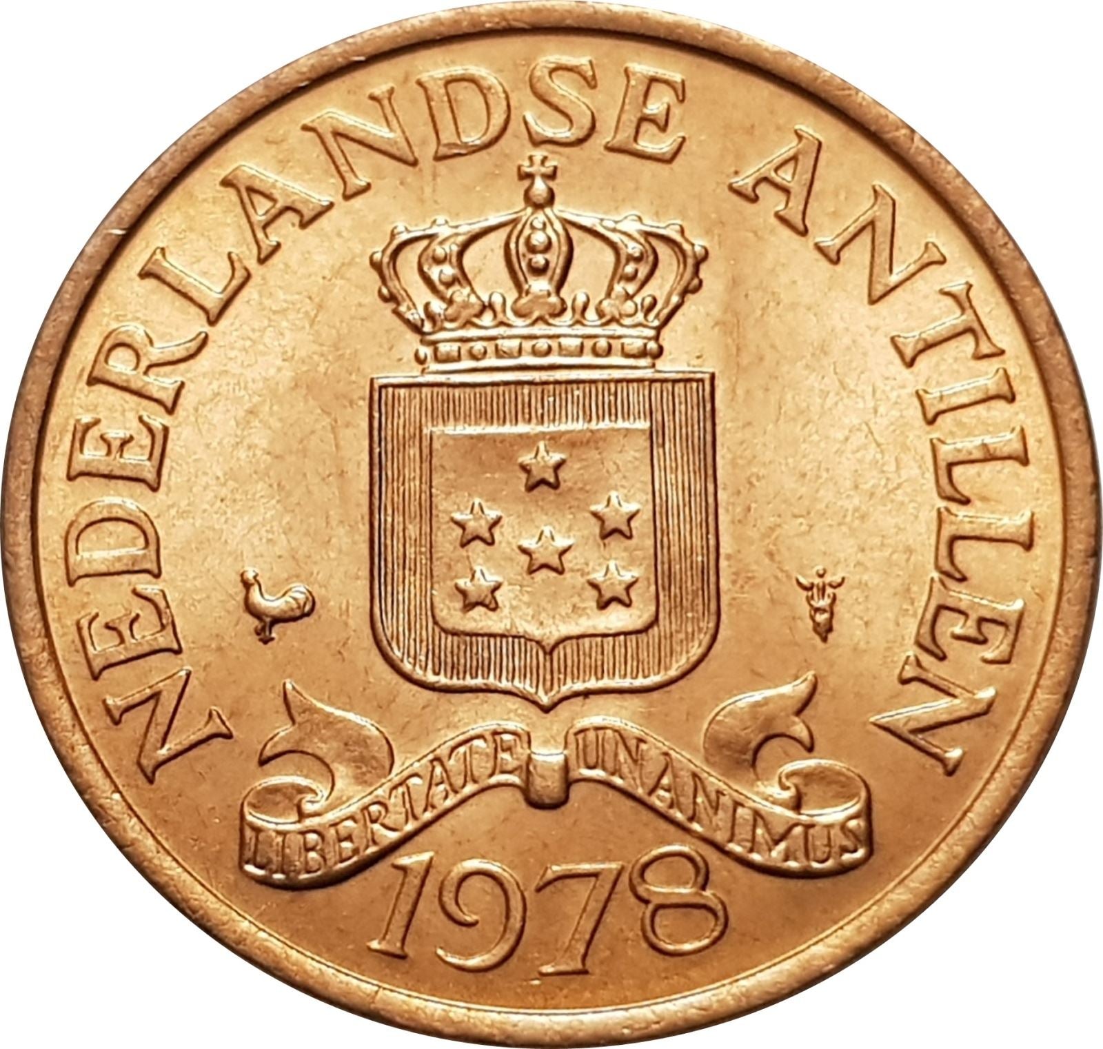 Netherlands Antillean Coin 2.5 Cents Coin | Queen Juliana | KM9 | 1970 - 1978