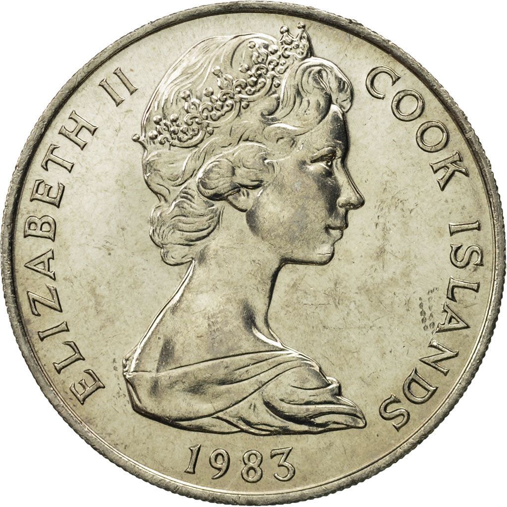 Cook Islands | 20 Cents Coin | Elizabeth II | Fairy Tern Bird | KM:5 | 1972 - 1983