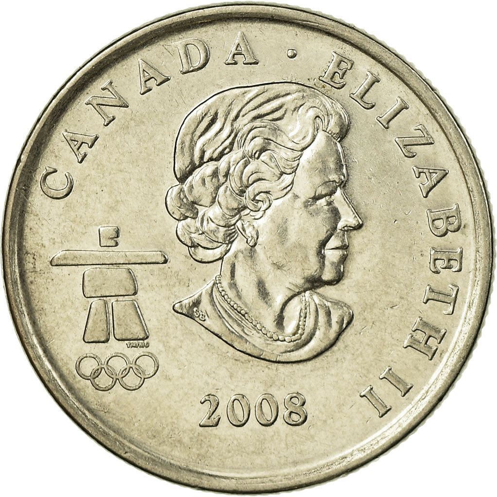 Canada | 25 Cents Coin | Nickel plated steel | Freestyle Skiing | KM:765 | 2008