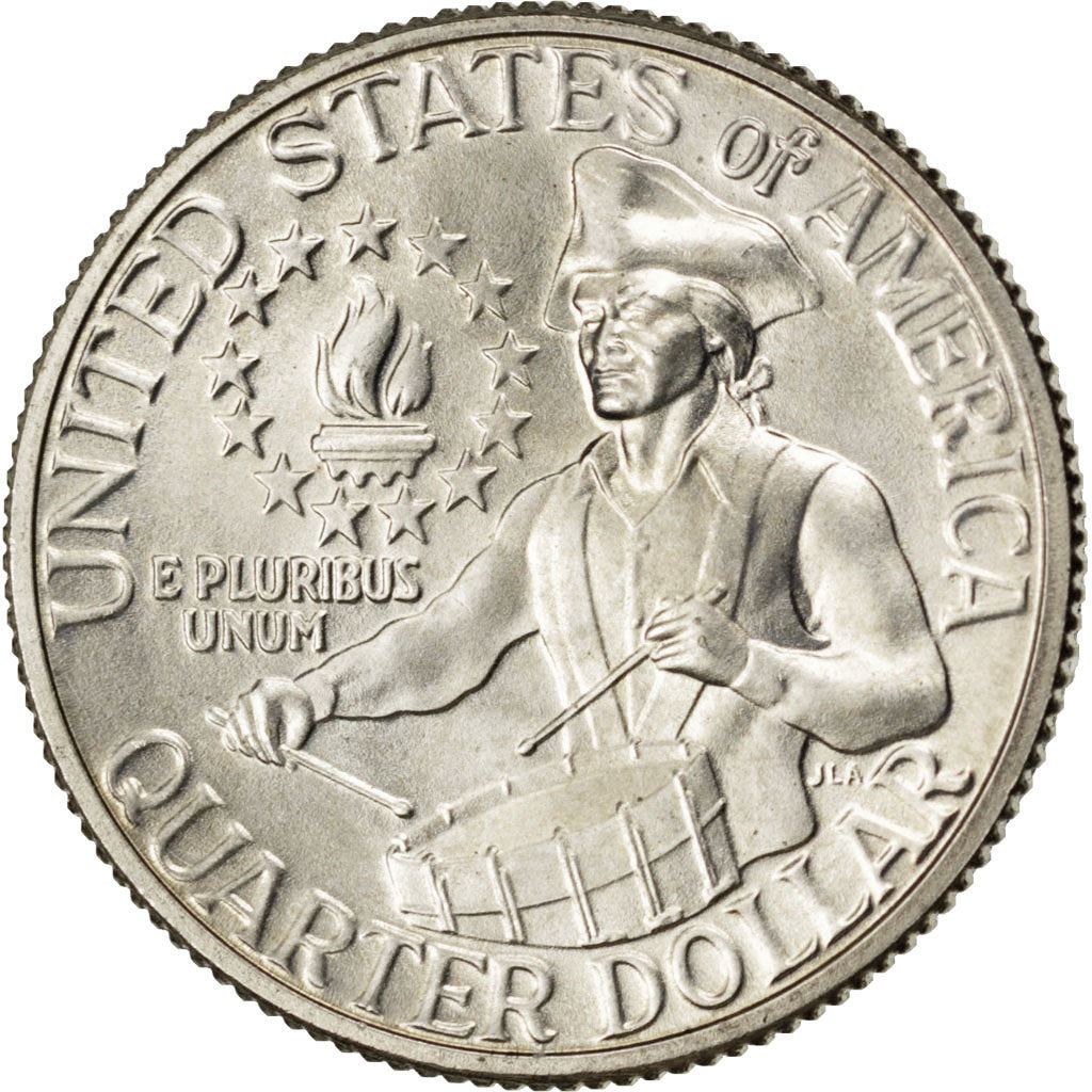 United States | ¼ Dollar Coin | Patriot Drummer | Copper-nickel clad copper | KM:204 | 1976