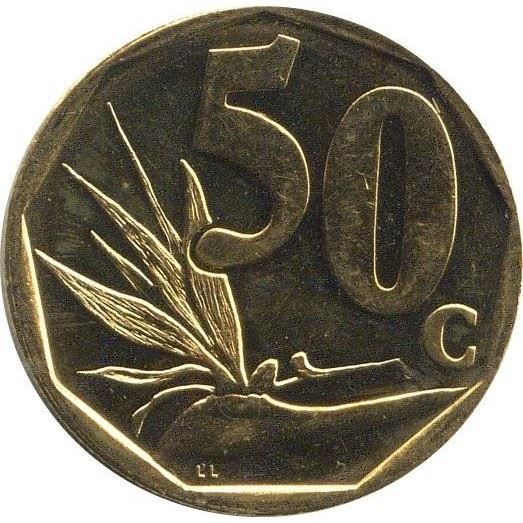 South Africa | 50 Cents Coin | Flowers | Bird of Paradise | Uc:23 | 2016