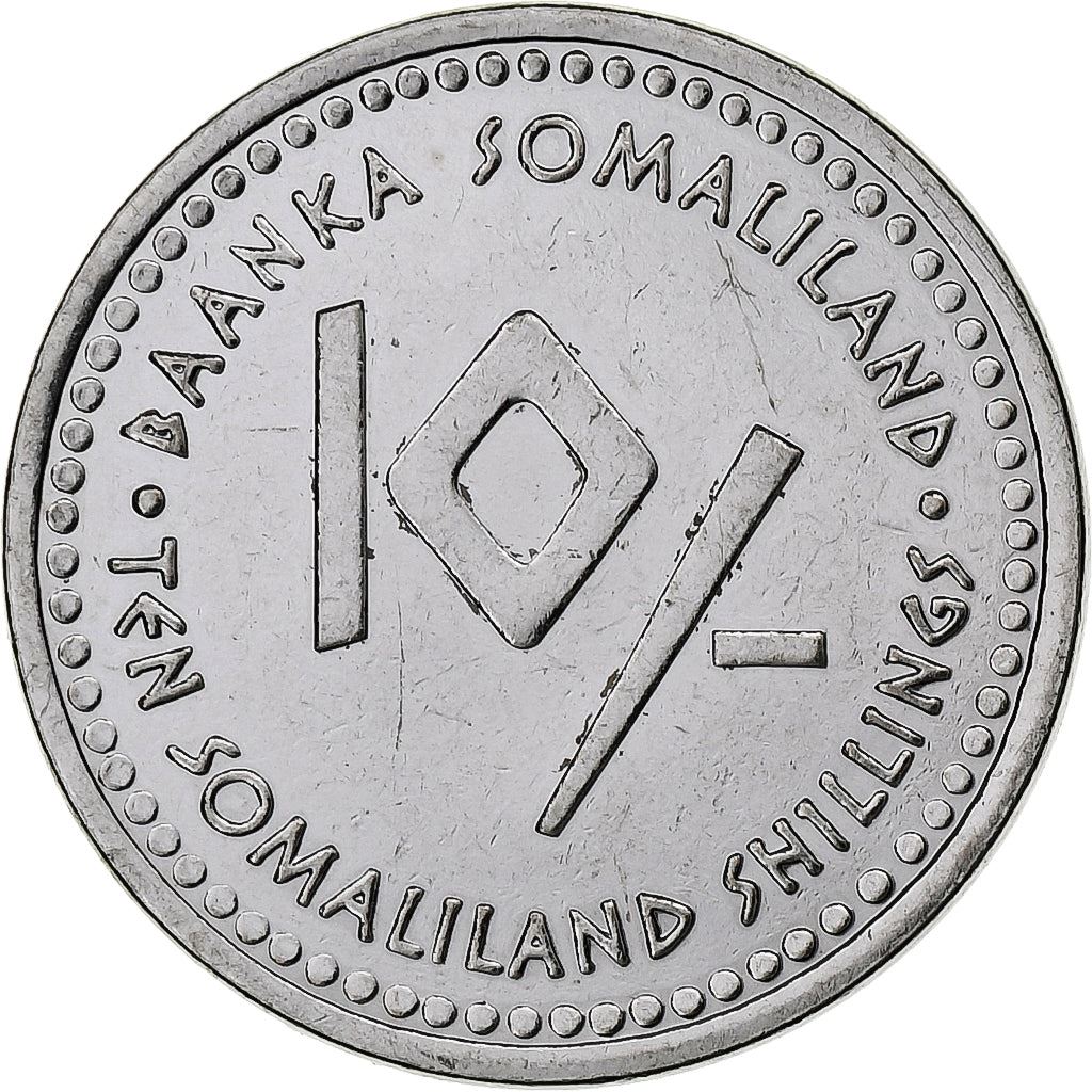 Somaliland | 10 Shillings Coin | Aquarius | Stainless steel | KM:7 | 2006