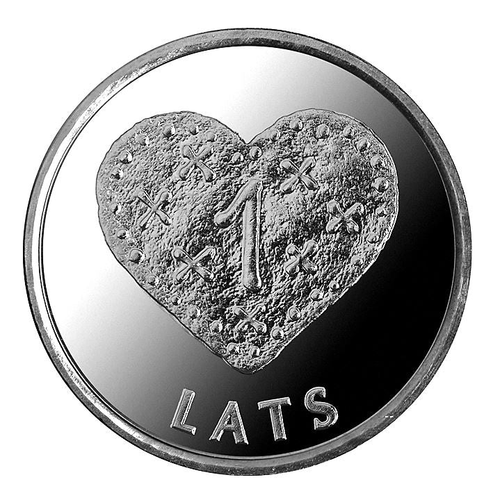 Latvia Coin Latvian 1 Lats | Gingerbread Heart | KM127 | 2011
