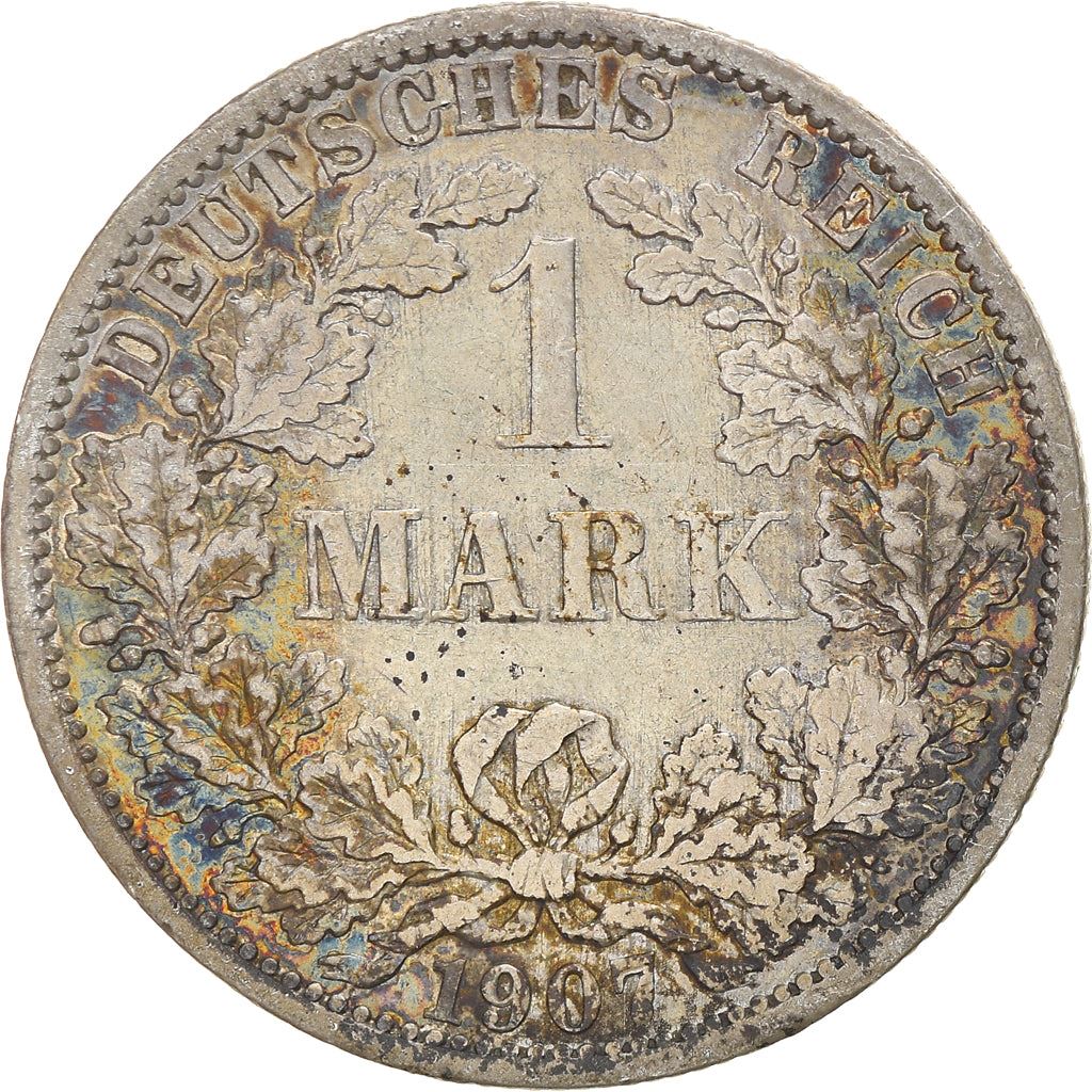 German Empire 1 Mark Coin | Deutsches Reich | Wilhelm II | Type 2 - Small Shield | KM14 | 1891 - 1916