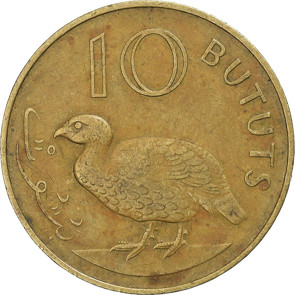 The Gambia | 10 Bututs Coin | Double-spurred francolin | Km:10 | 1971