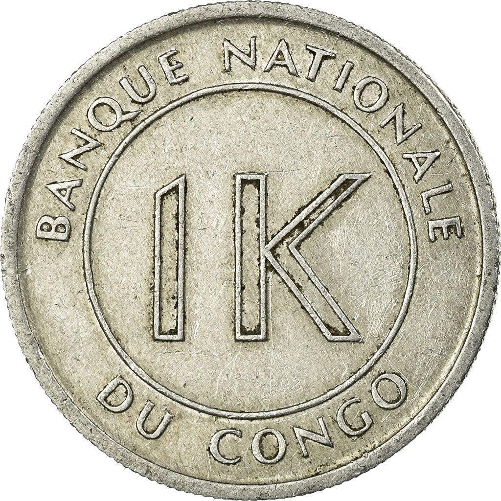Congo-Leopoldville | 1 Likuta Coin | Coat of Arms | Km:8 | 1966 - 1969