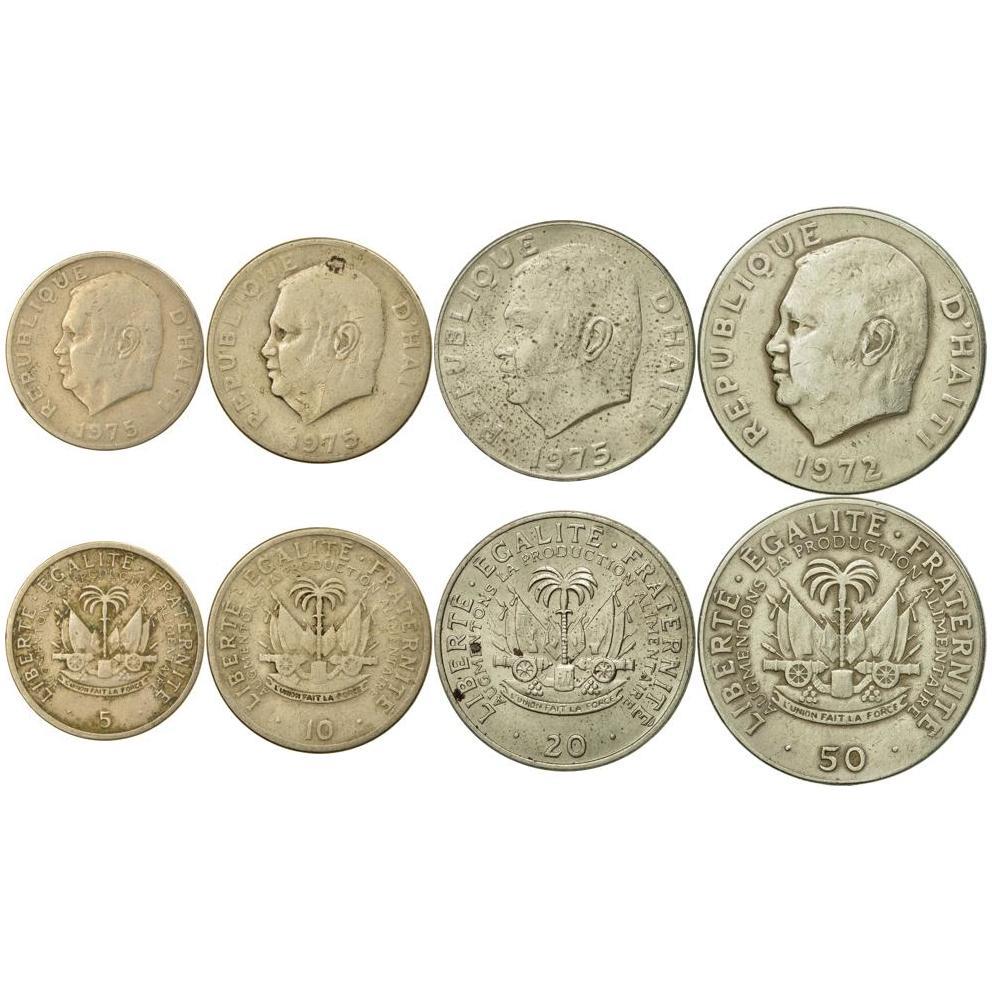 Haiti | 4 Coin Set | 5 10 20 50 Centimes | 1972 - 1985