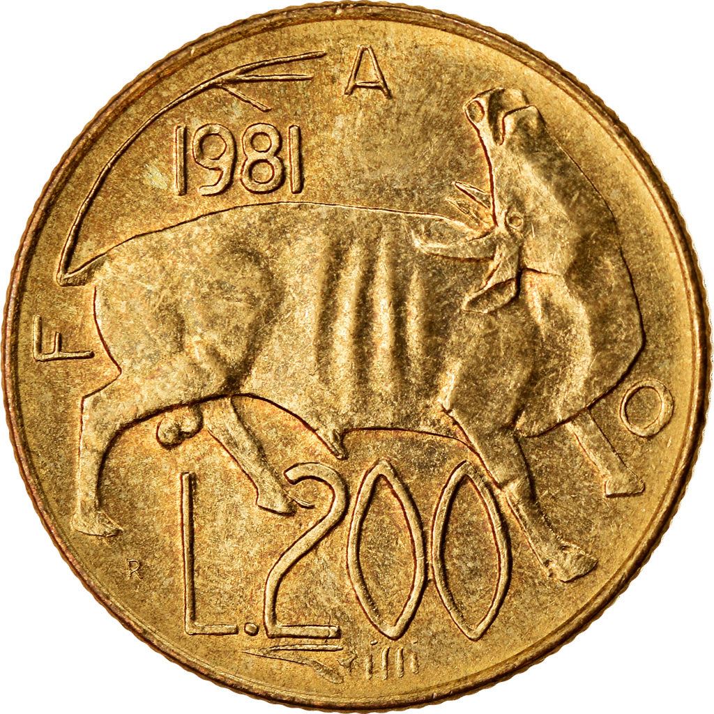 San Marino | 200 Lire Coin | FAO | Km:123 | 1981