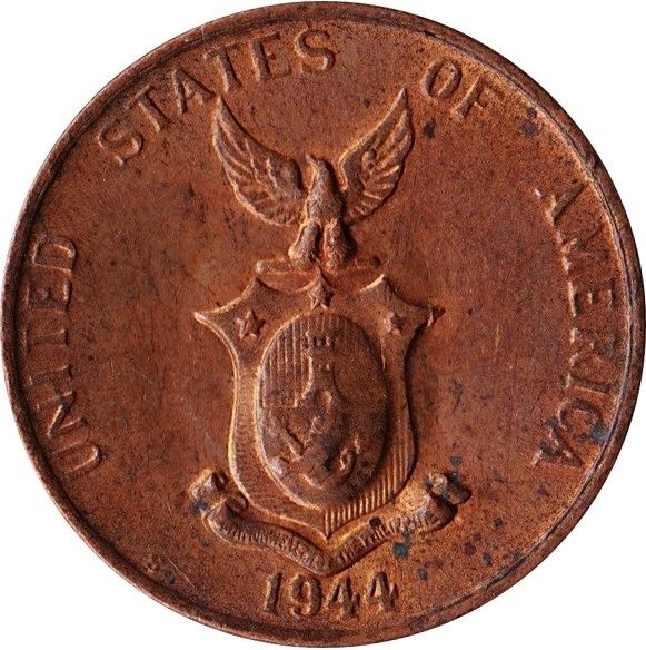 Philippines 1 Centavo Coin | U.S. Administration | KM179 | 1937 - 1944