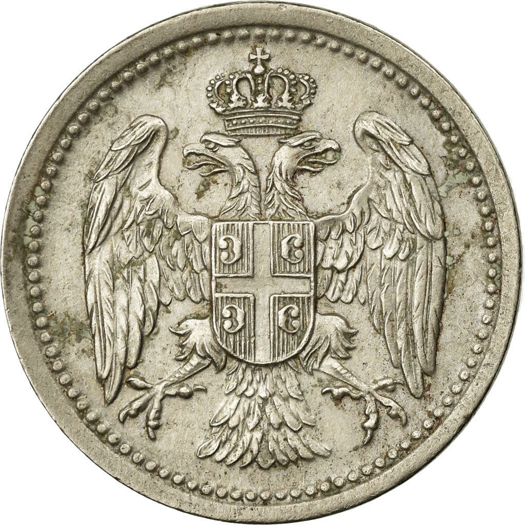 Serbia 10 Para Coin | Crowned Heraldic Eagle | KM19 | 1883 - 1917