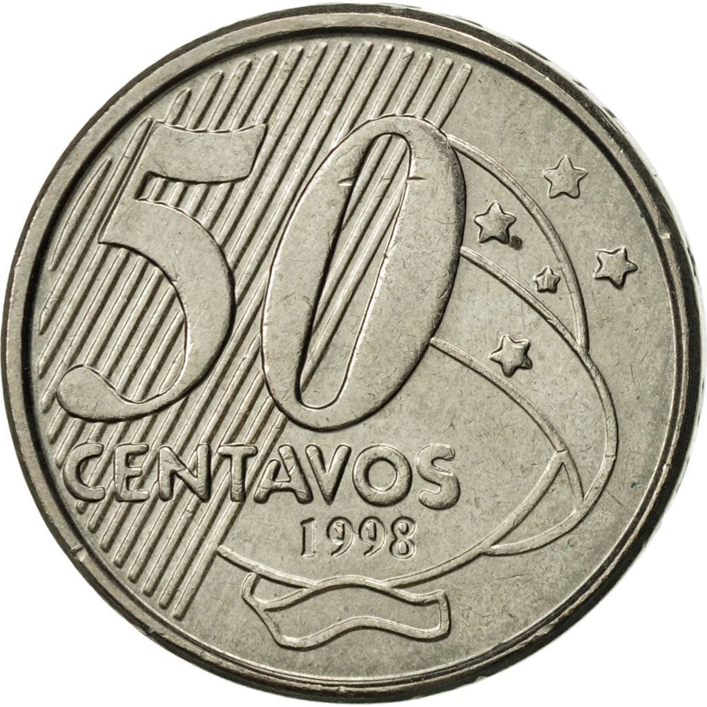 Brazil | 50 Centavos Coin | José Maria da Silva | Km:651 | 1998 - 2001