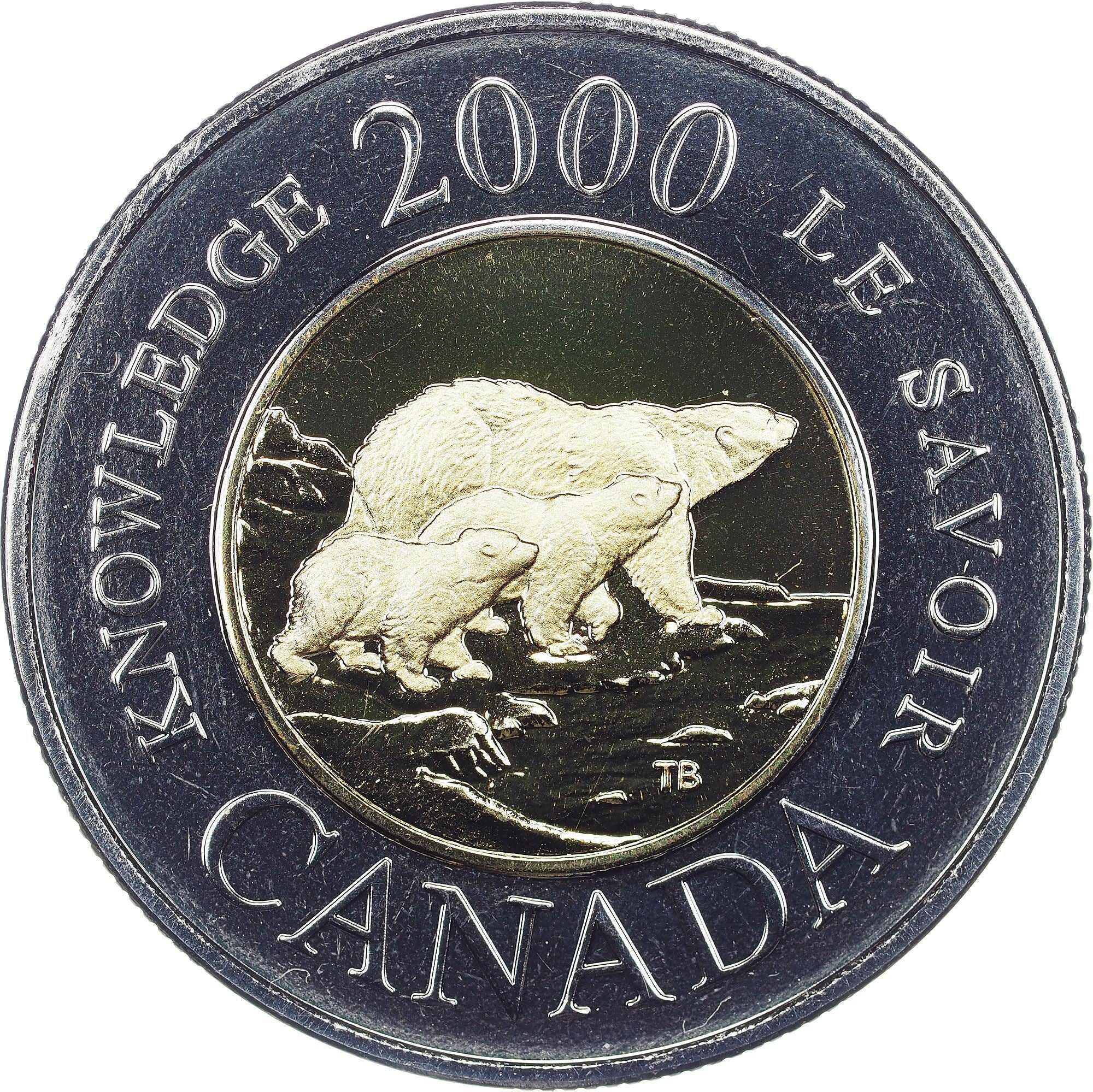 Canada | 2 Dollars Mønt | Viden | Bimetalisk | KM:399 | 2000