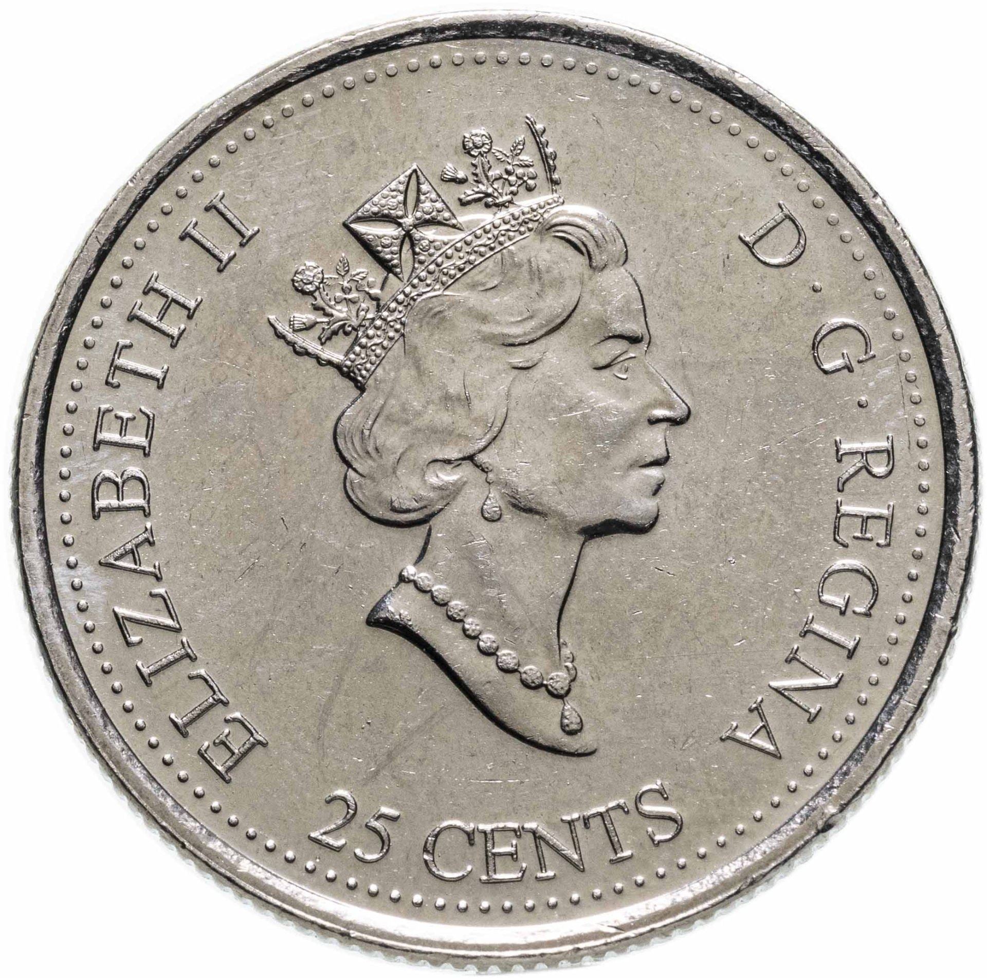 Canada | 25 Cents Coin | A Nation of People | Nickel | KM:348 | 1999