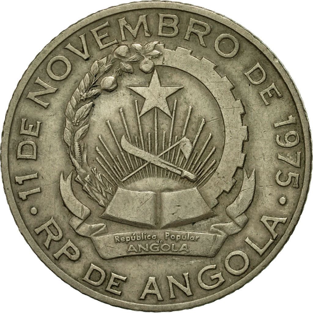 Angola | 20 Kwanzas Coin | Gear | Wreath | Km:87 | 1978